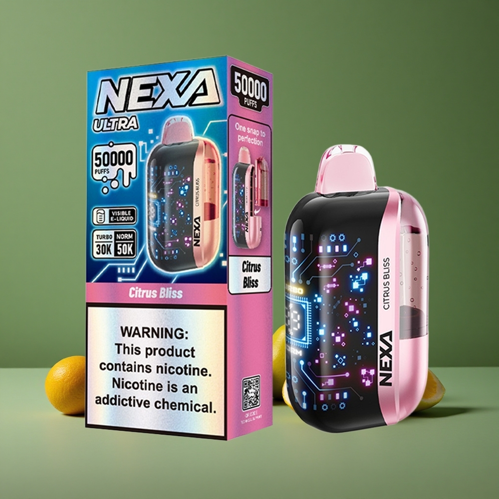 Citrus Lykke NEXA Ultra 50000 Puffs 20ml Forfyldt Kapacitet 800mah Batterikapacitet Denmark vape