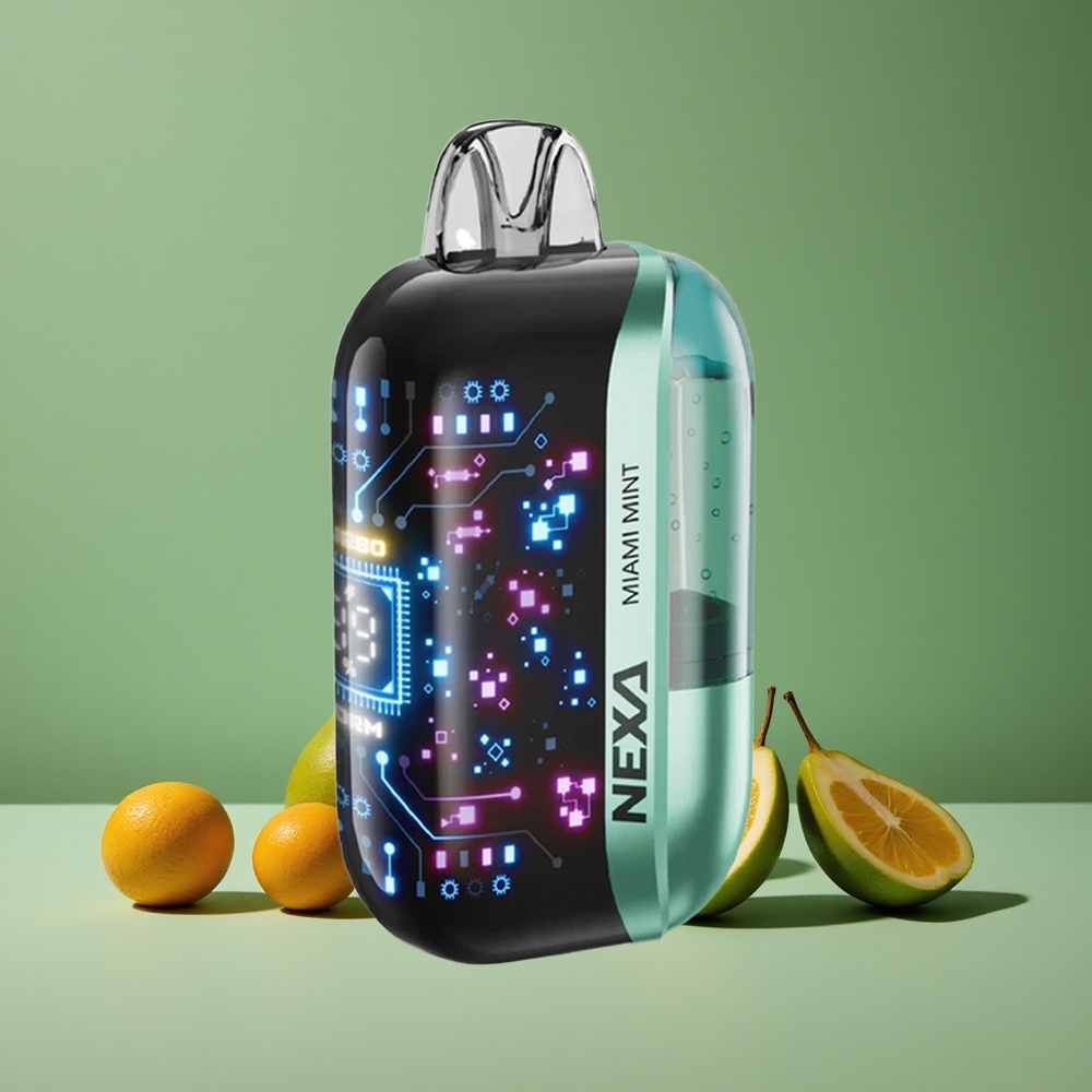 Miami Mynte NEXA Ultra 50000 Puffs 20ml Forfyldt Kapacitet 800mah Batteri Kapacitet Denmark vape
