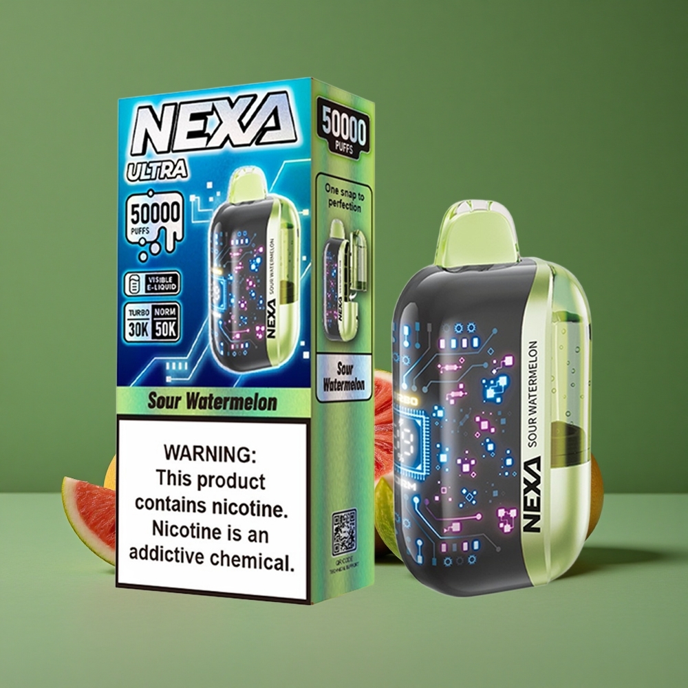 Sure Apple NEXA Ultra 50000 Puffs 20ml Forfyldt Kapacitet 800mah Batteri Kapacitet Denmark vape