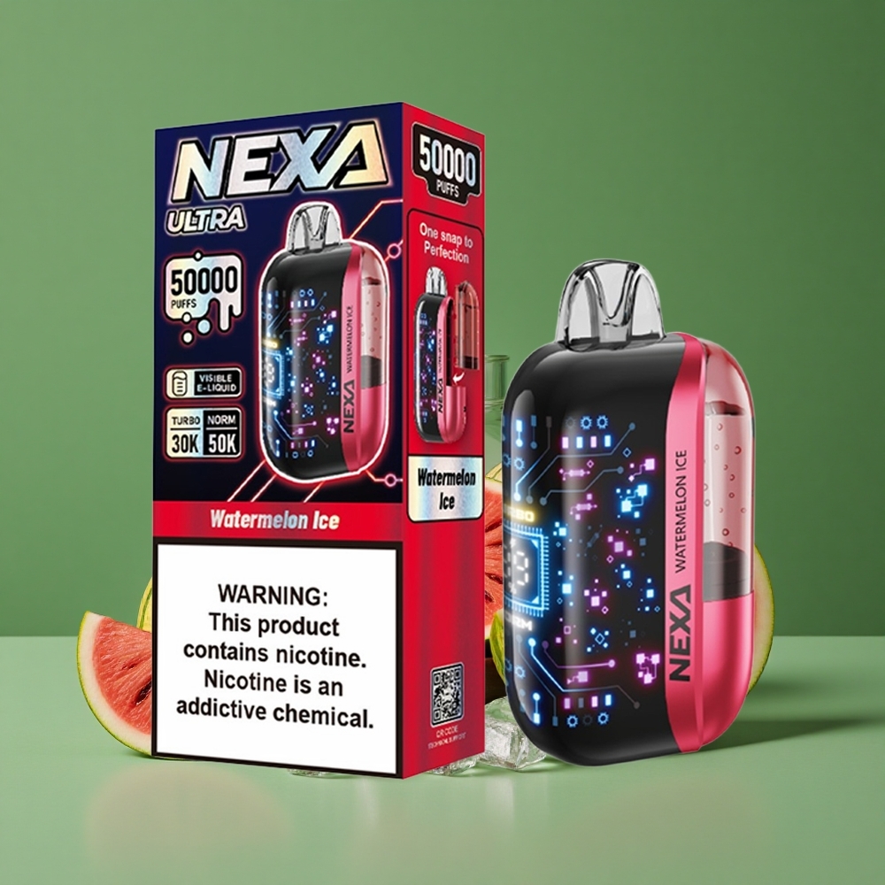 Vandmelon Is NEXA Ultra 50000 Puffs 20ml Forfyldt Kapacitet 800mah Batteri Kapacitet Denmark vape