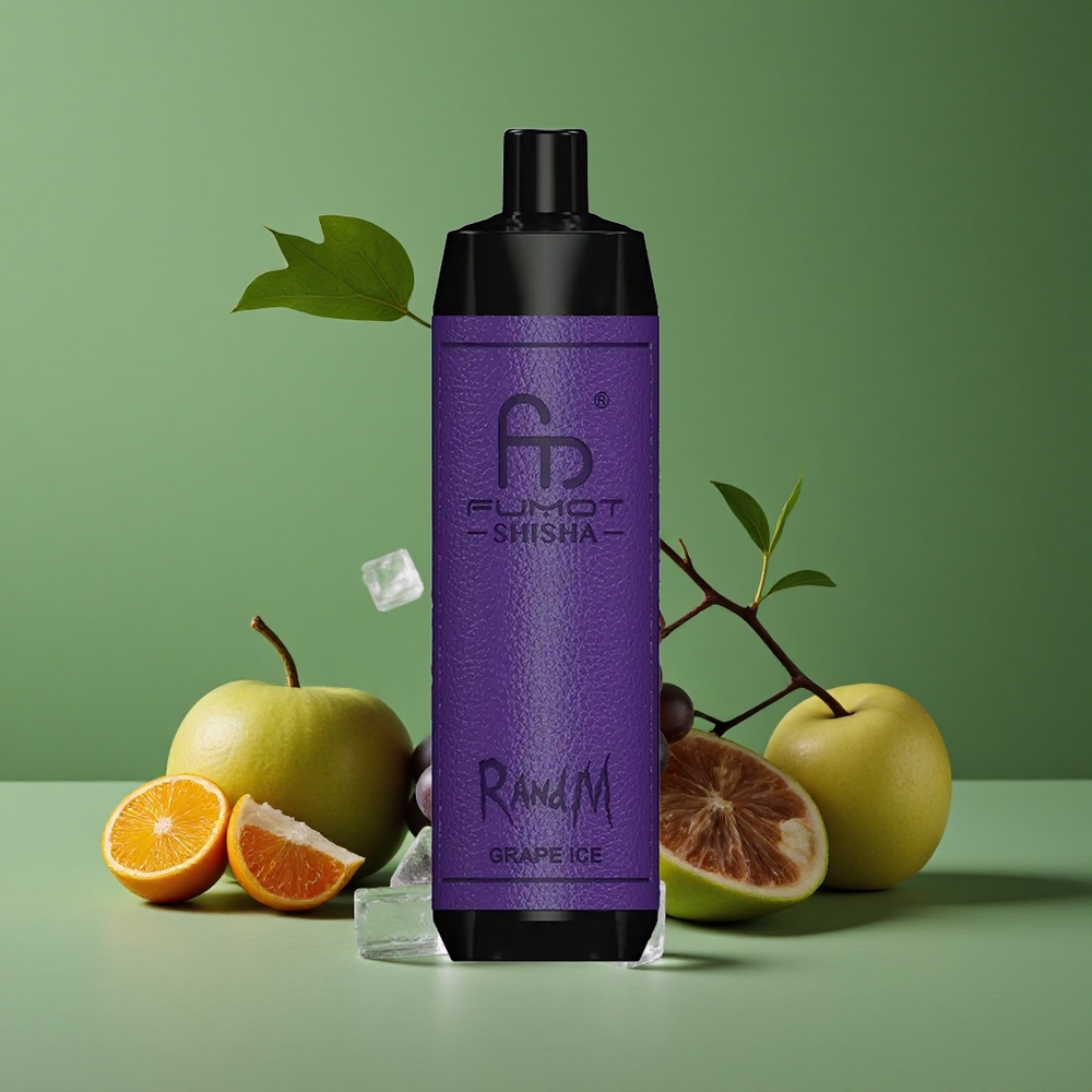 Grape Is Brand RandM Fumot Shisha 10000 Puffs 18ml Forfyldt e-væske Denmark vape