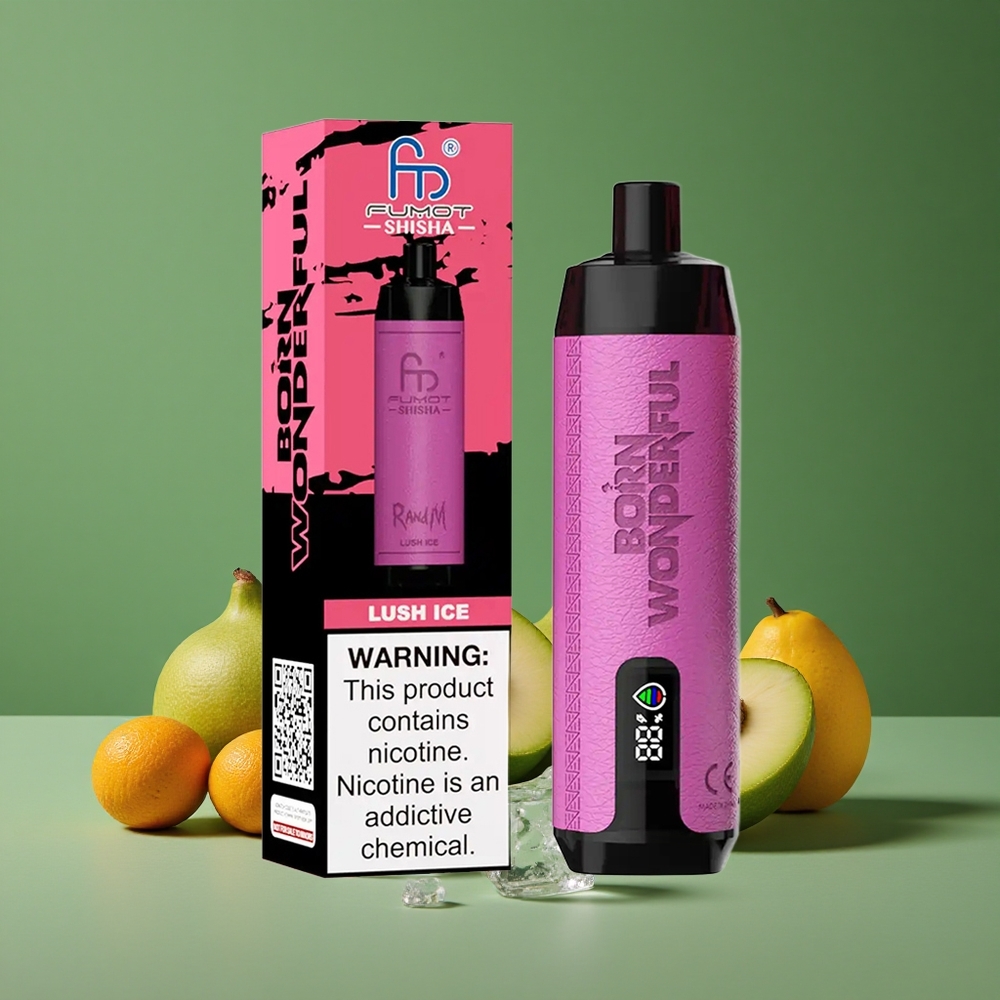 Lush Is (Is) RandM Fumot Shisha 10000 Puffs 18ml Forfyldt e-væske Denmark vape