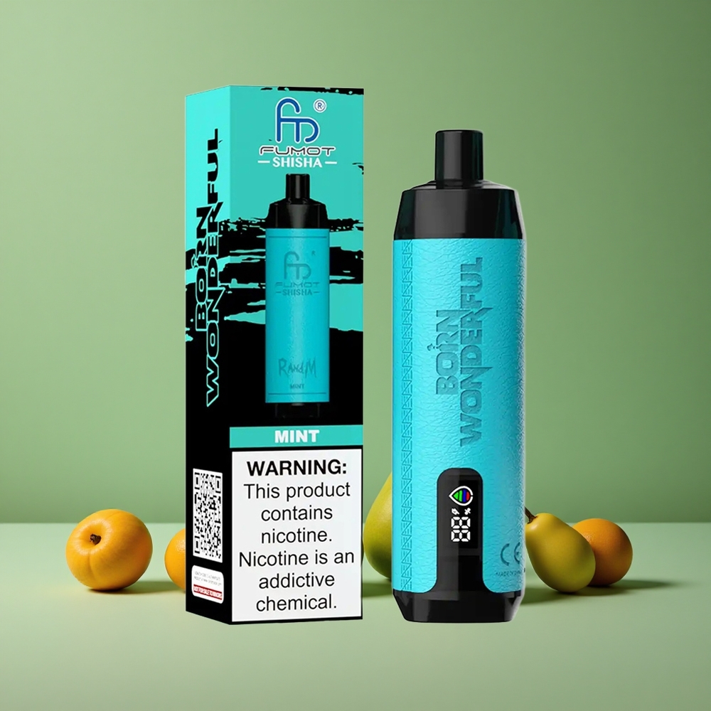 mynte RandM Fumot 10000 Puffs 18ml forfyldt e-væske Denmark vape