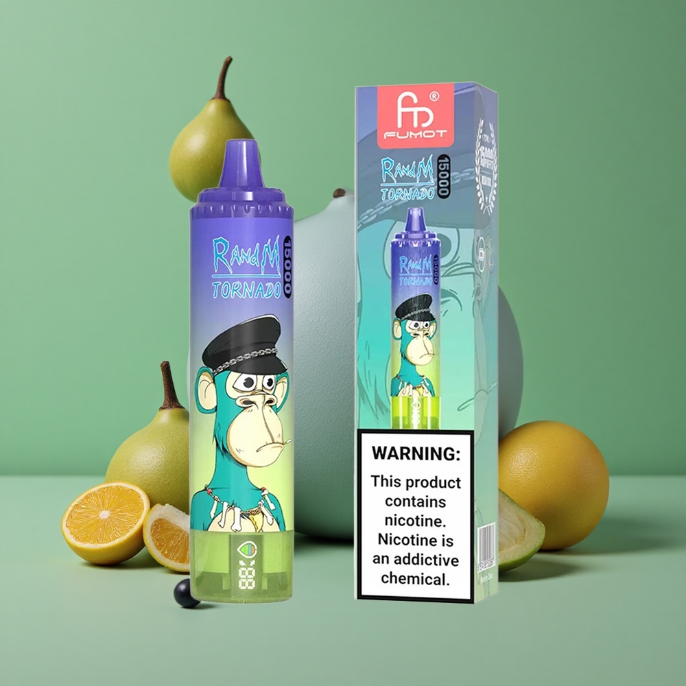 Blåbær Bubblegum RandM Tornado 15000 Pust 25ml Denmark vape