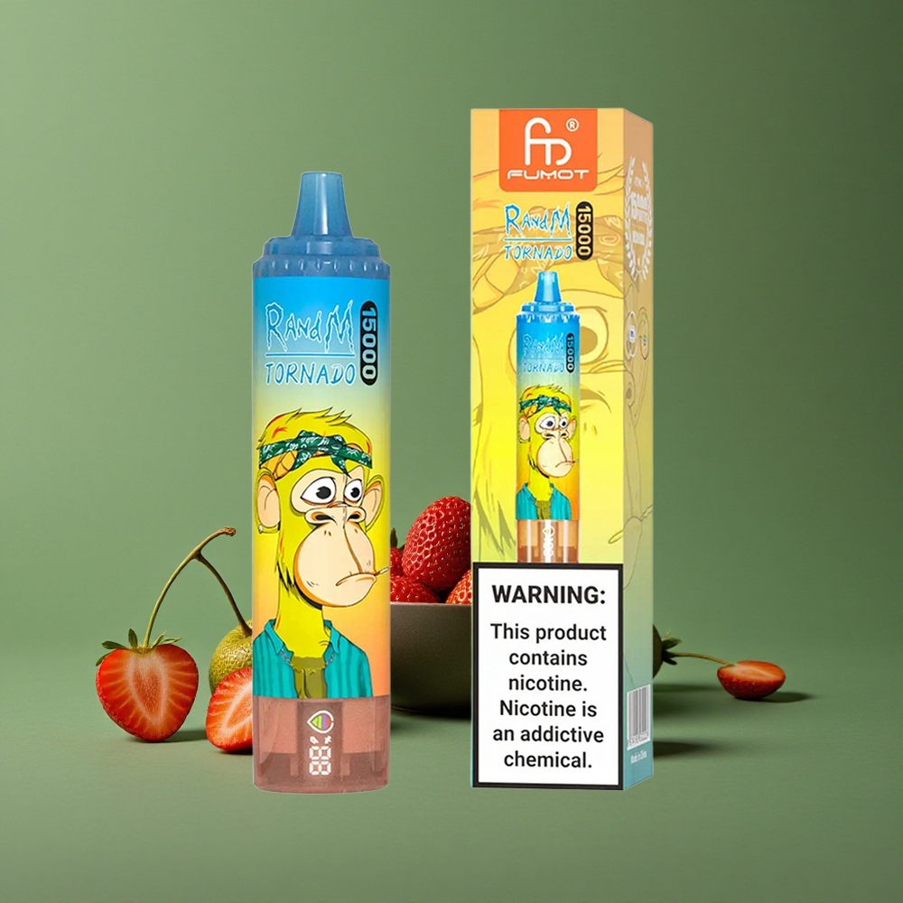 Jordbær RandM Tornado 15000 Puffs 25ml Denmark vape