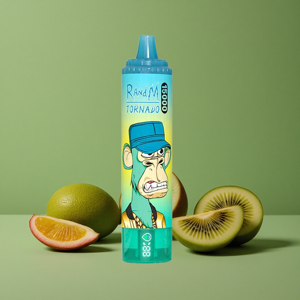 Kiwi Passionfrugt Guava RandM Tornado 15000 Pust 25ml Flydende Kapacitet Denmark vape