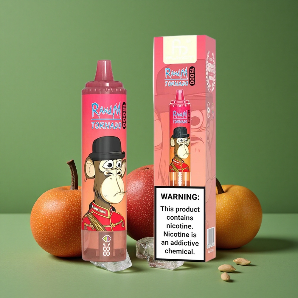 Rød Energi Is RandM Tornado 15000 Pust 25ml Denmark vape