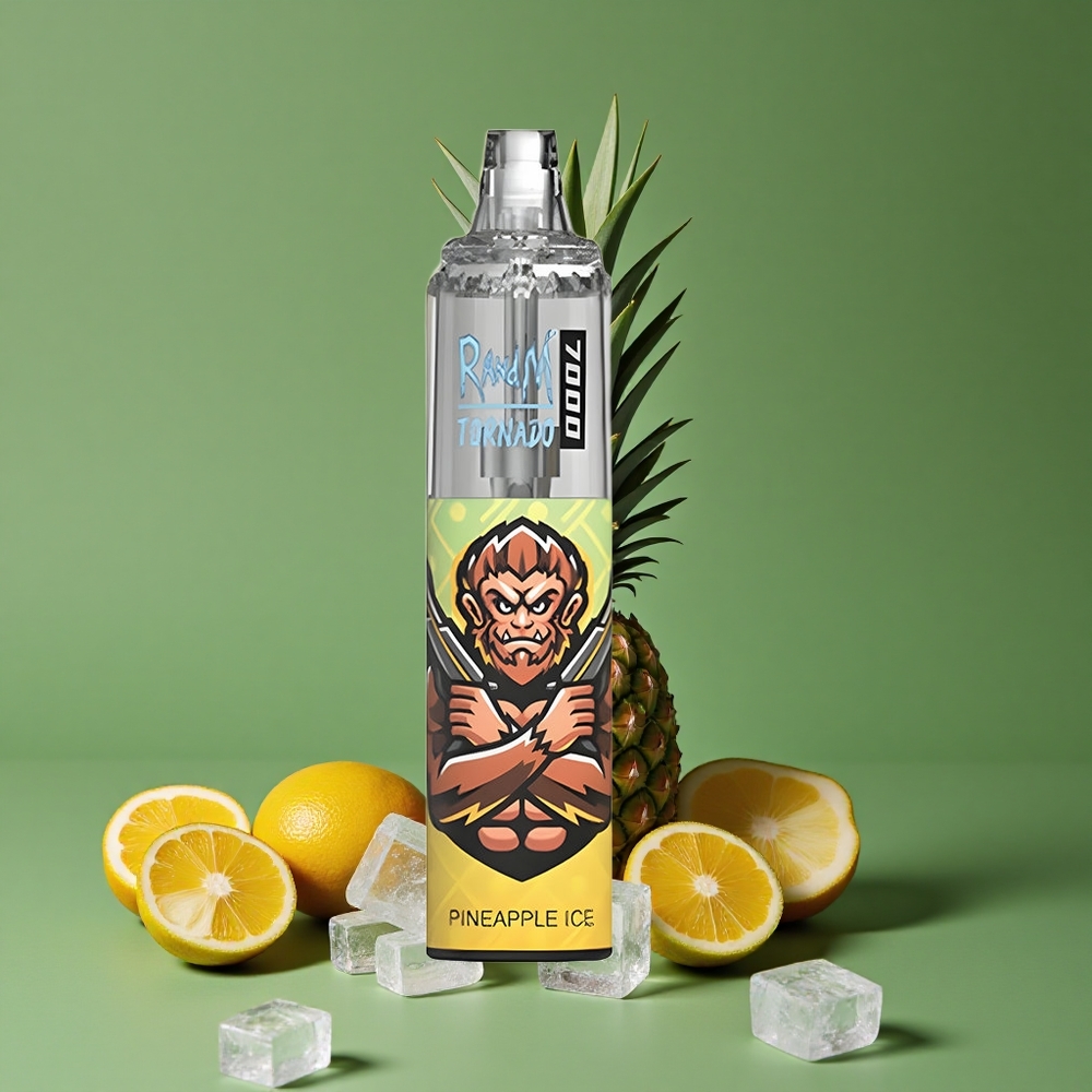 Ananas Is RandM Tornado 7000 Pust 14 ML E-væske Denmark vape