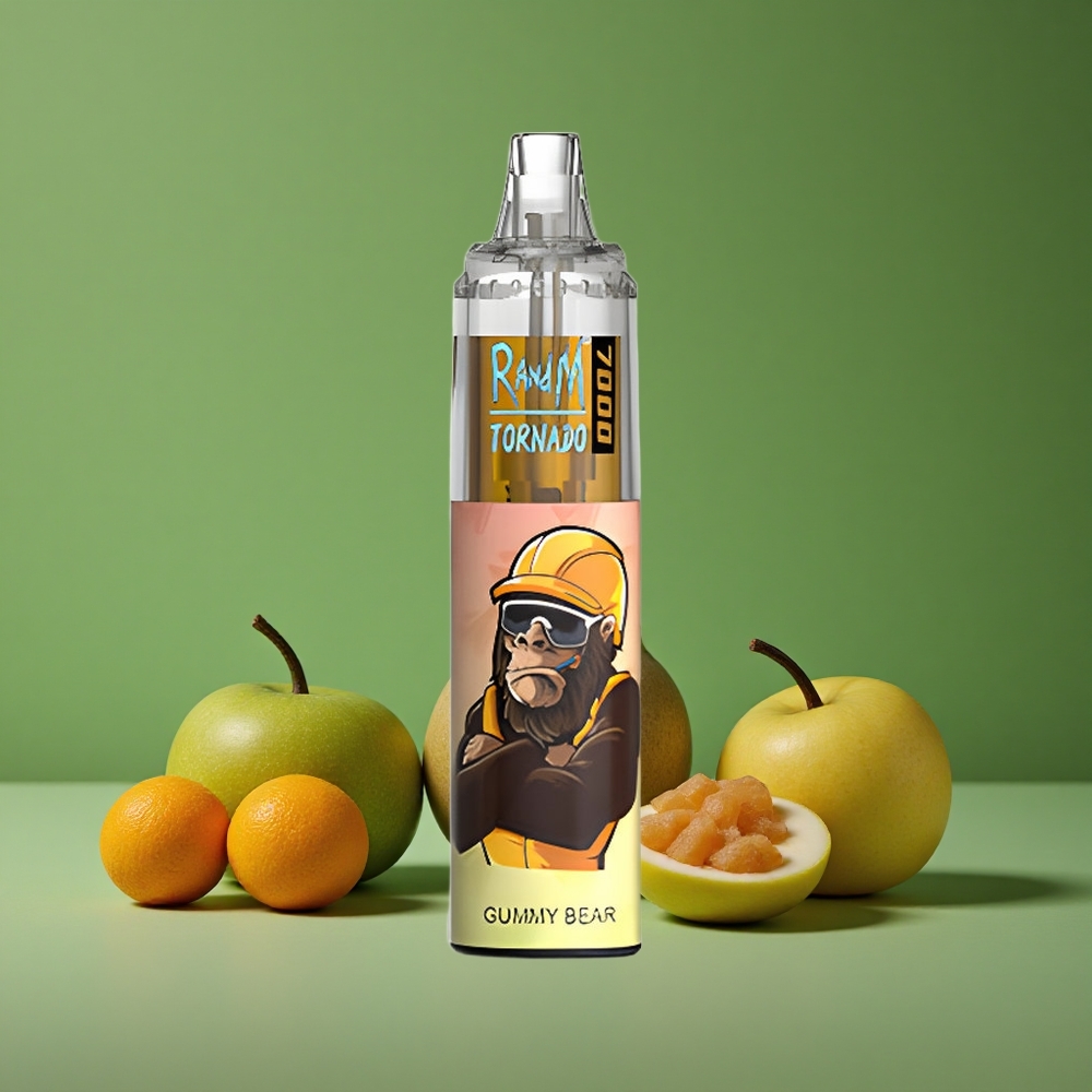 Gummy Bjørn RandM Fumot Tornado 7000 Pust 14 ML E-væske Denmark vape