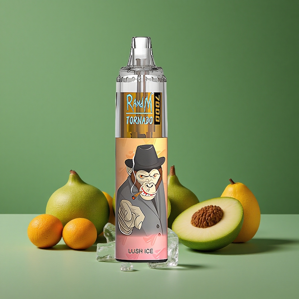 Lush Is Brand RandM Fumot Tornado 7000 Puffs 14 ML E-væske 850 MAH Batteri Denmark vape