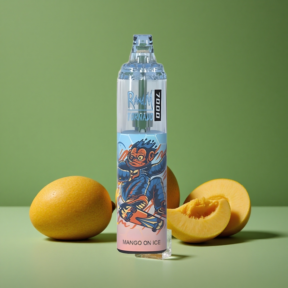 Mango På Is RandM Fumot Tornado 7000 Pust 14 ML E-væske Mesh Coil Denmark vape