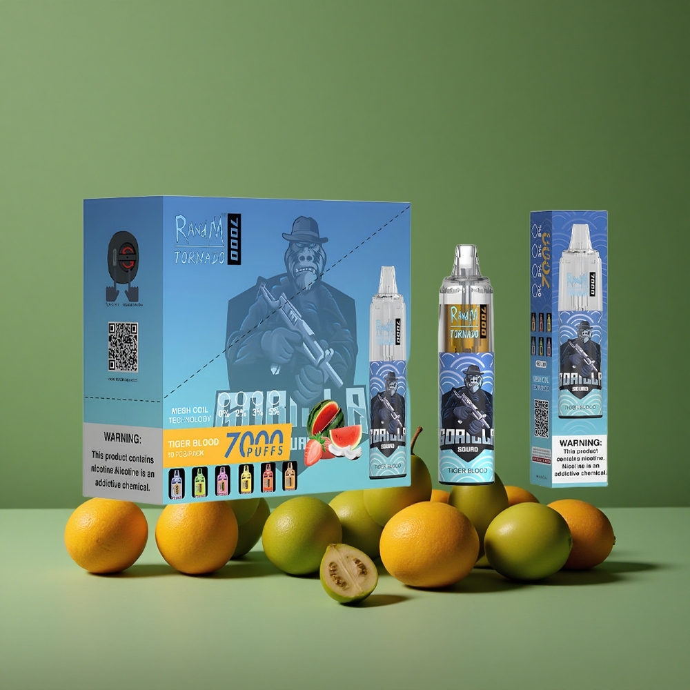Tiger Blod RandM Fumot Tornado 7000 Pust 14 ML E-væske Denmark vape