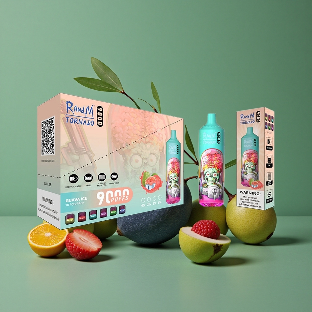 Blå Sur Hindbær RandM Tornado 9000 Puffs 850 mAh Genopladelig 18 mL Denmark vape
