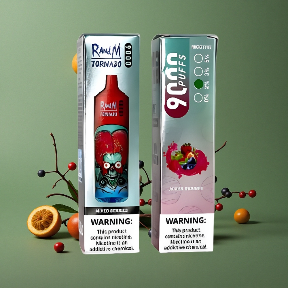 Blandede Bær RandM Fumot Tornado 9000 Puffs 18 mL og 850 mAh Opladelig Denmark vape