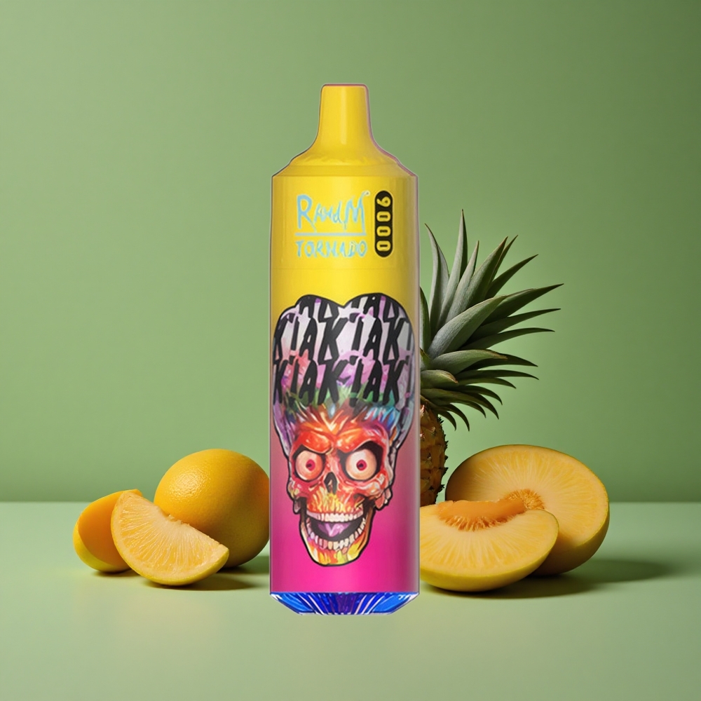 Fersken Mango Ananas RandM Tornado 9000 Pust 18 mL Denmark vape