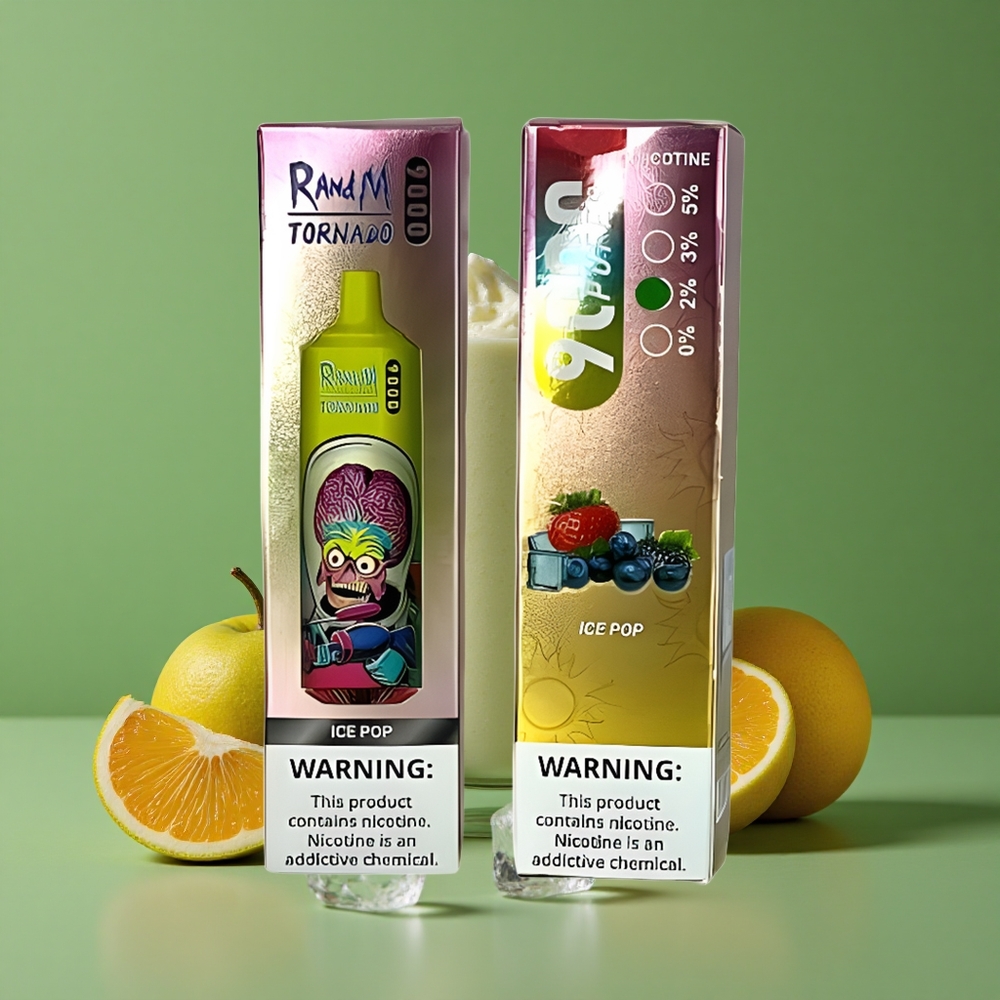 Is Pop RandM Tornado 9000 Puffs 850 mAh Genopladelig 18 mL Denmark vape