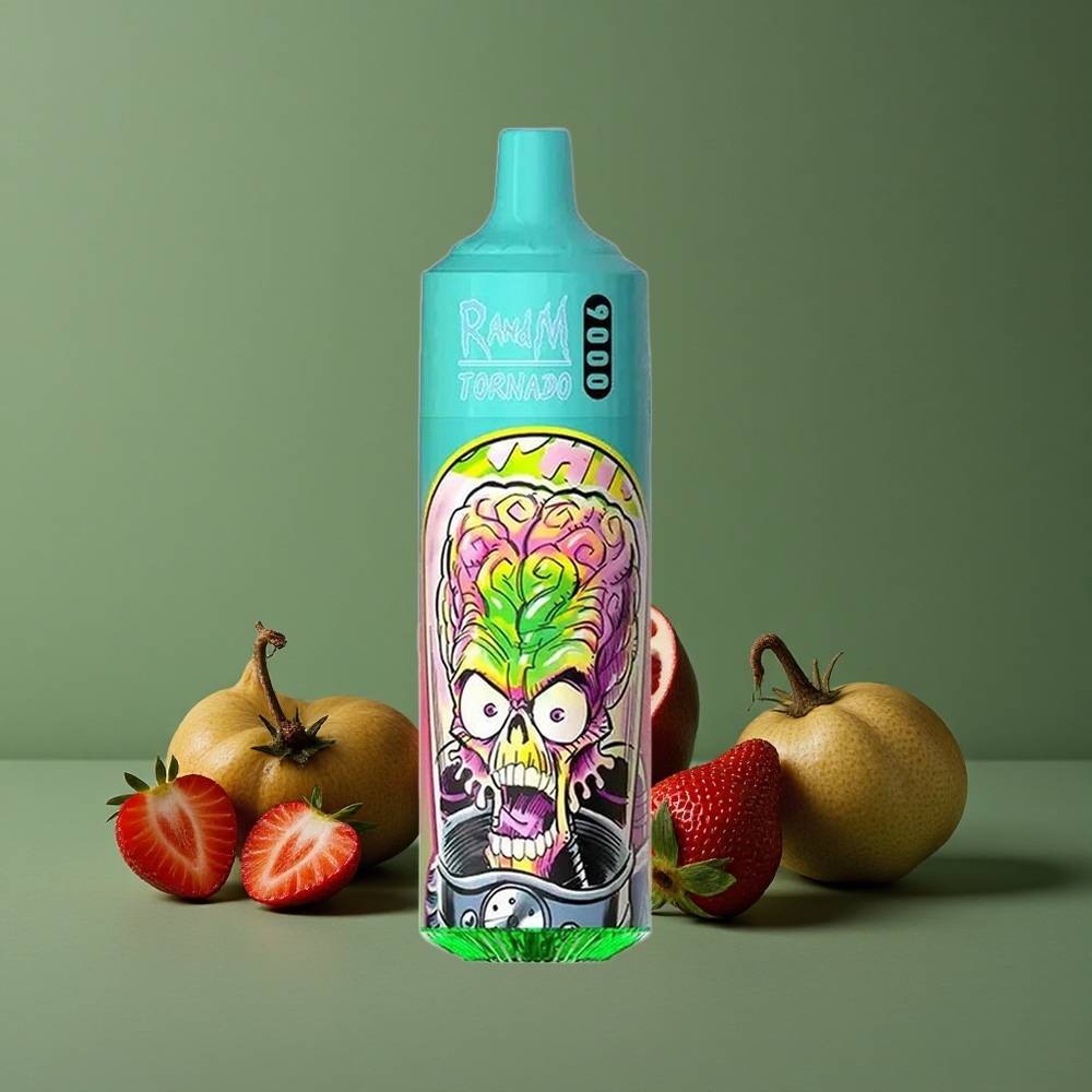 Jordbær Granatæble RandM Fumot Tornado 9000 Puffs 18 mL Denmark vape