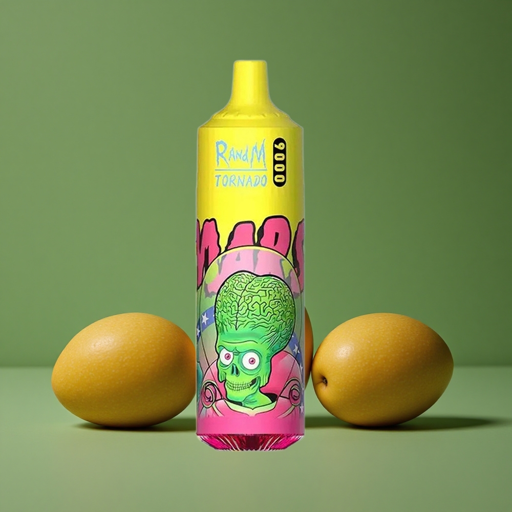 Triple Mango RandM Tornado 9000 Puffs 850 mAh Genopladelig 18 mL Denmark vape