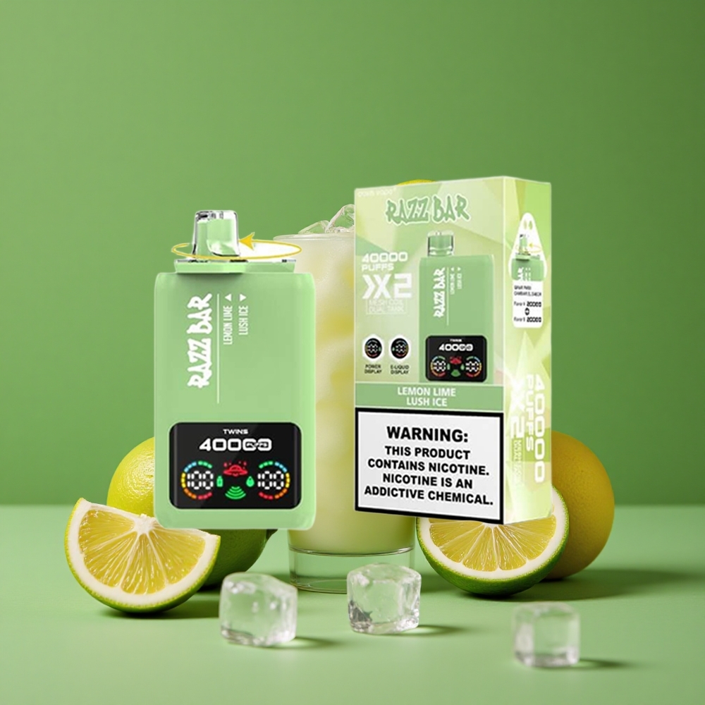 Citron Lime_Lush Is Razz Bar Op Til 40000 Pust 1.0Ohm 2 Mesh Coil Denmark vape