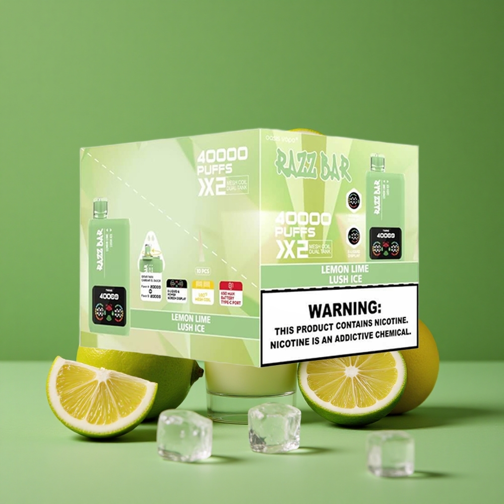 Citron Lime_Lush Is Razz Bar Op Til 40000 Pust 1.0Ohm 2 Mesh Coil Denmark vape