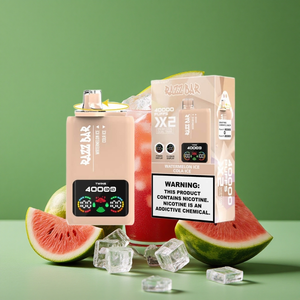Vandmelon Is_Cola Is Razz Bar 40000 Puffs 1.0 Ohm 2 Mesh Coil 650 Mah Type-C Port Denmark vape