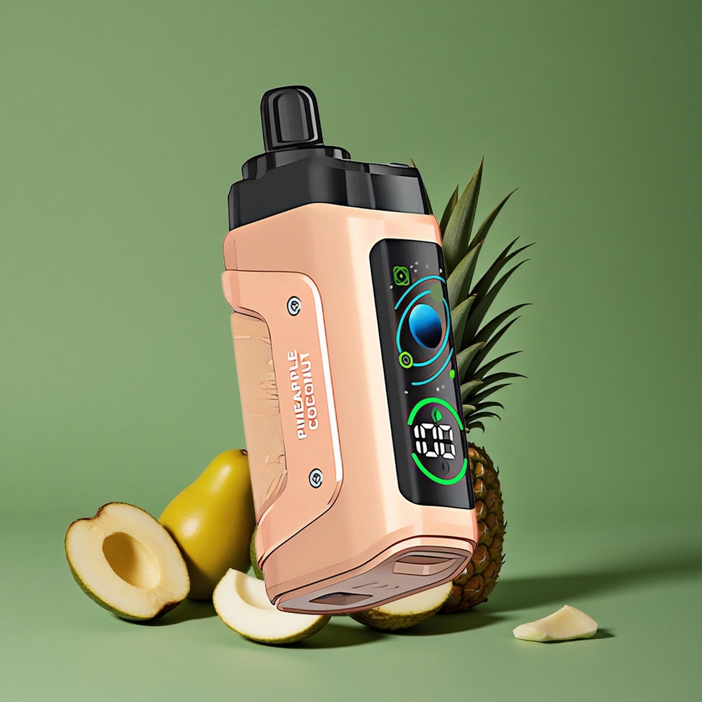 Ananas Kokos Razz Bar 45000 Pust Justerbar Luftstrøm Denmark vape