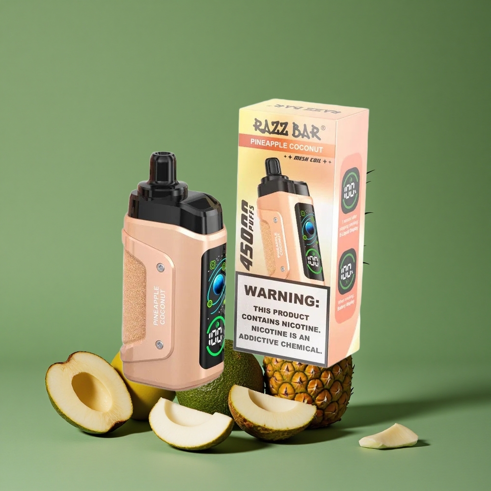 Ananas Kokos Razz Bar 45000 Pust Justerbar Luftstrøm Denmark vape