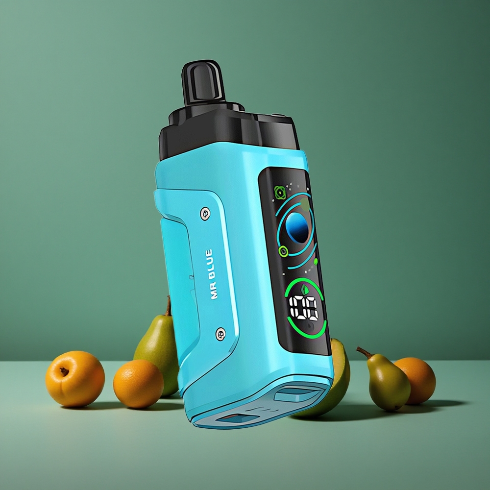 Blå Mr Blue Razz Bar 45000 Pust Justerbar Luftstrøm Denmark vape