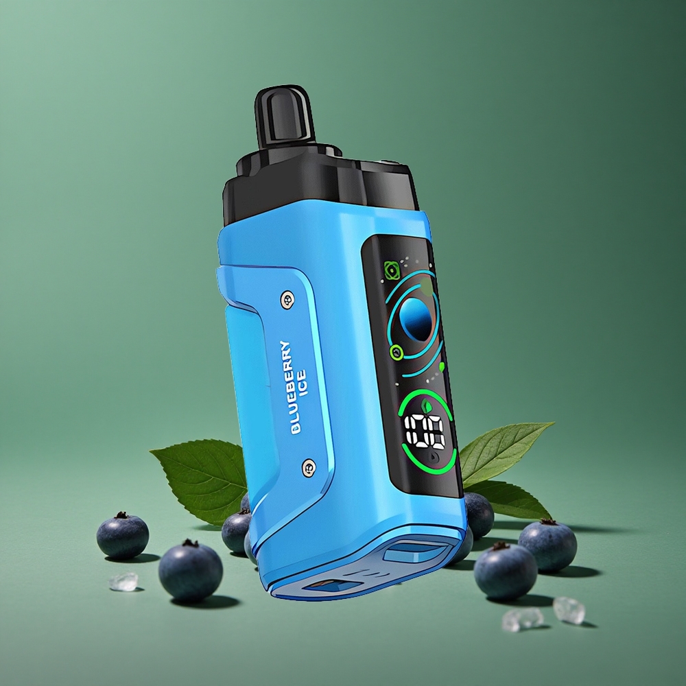 Blåbær Is Razz Bar 45000 Pust Justérbar Luftstrøm Denmark vape