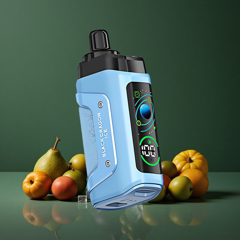Sort Drage Is Razz Bar 45000 Pust Justerbar Luftgennemstrømning Denmark vape