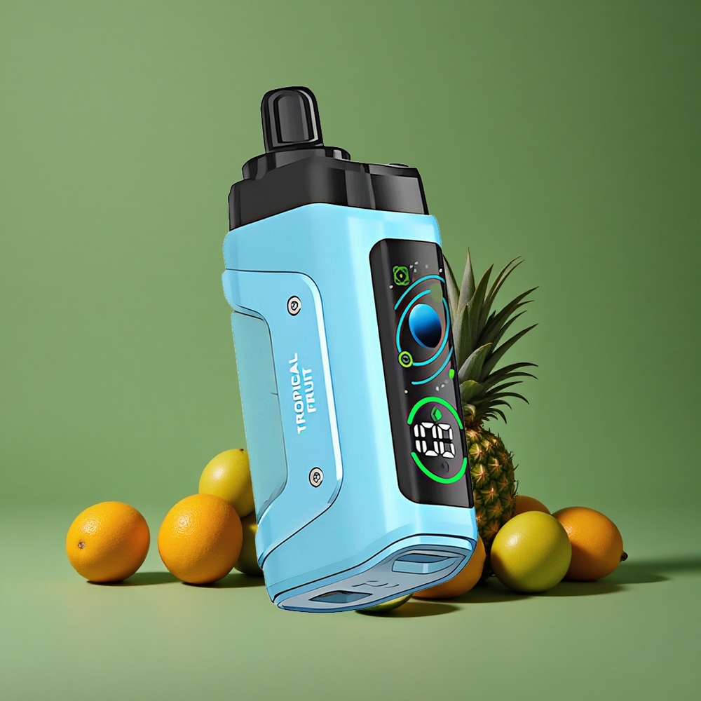 Tropisk Frugt Razz Bar 45000 Puffs 1.0 Ohm Mesh Coil Denmark vape