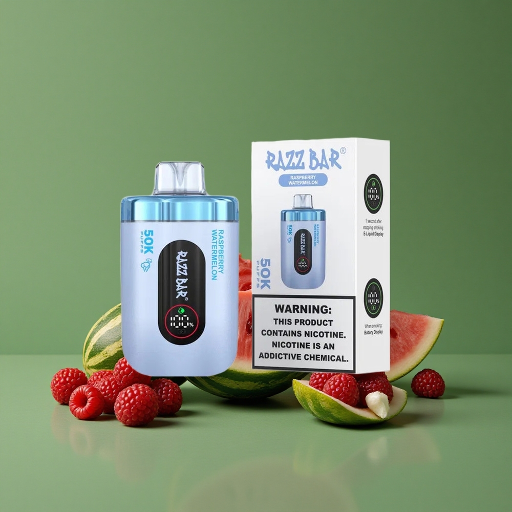 Hindbær Vandmelon Razz Bar 50000 Puffs 1.0 Ohm Mesh Coil Type-C Denmark vape