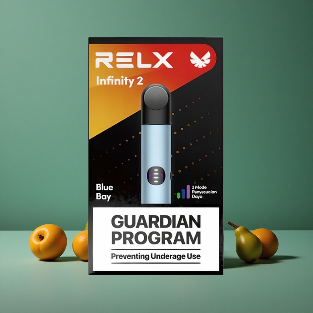 Blå Relx Infinity 2 600-650 puff Pod Kapacitet: 1,9 ml Denmark vape