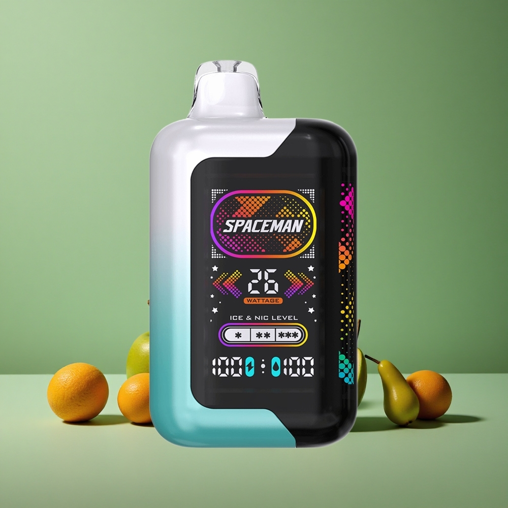 Frisk Mynte SMOK SPACEMAN SP40000 40000 Pust 20ml eLiquid Kapacitet 2.28" Ultra-Large LED Skærm Denmark vape