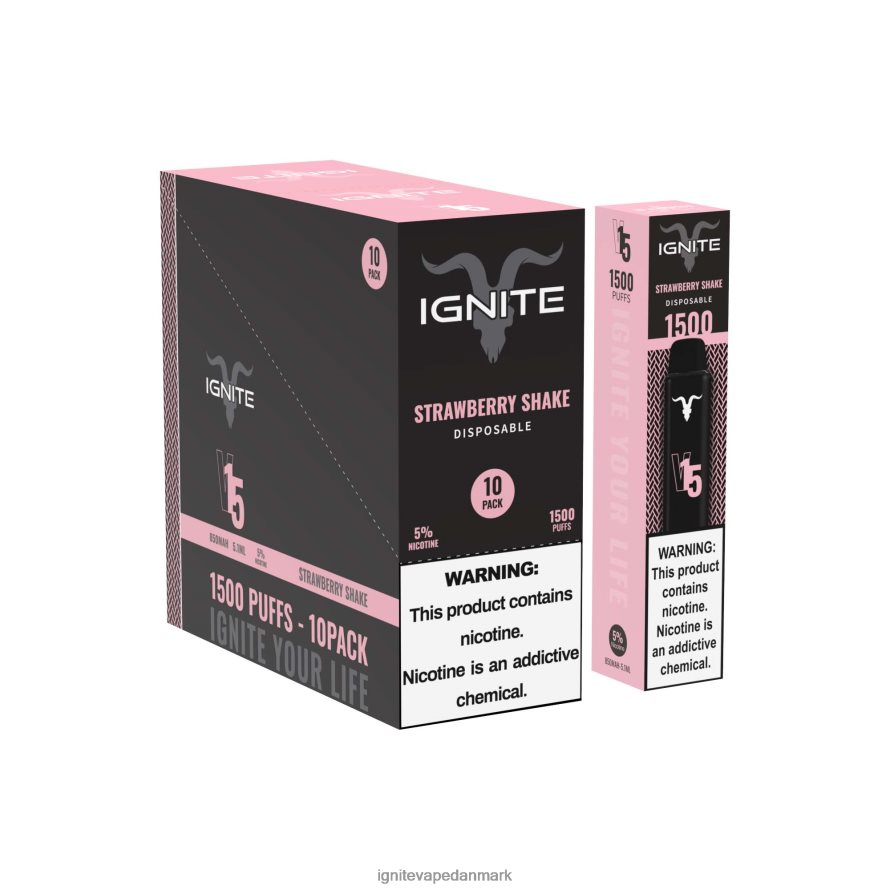 IGNITE V15 vape pen 10-pak jordbær æble vandmelon 4BPLPD104 Ignite Vape Helsingør
