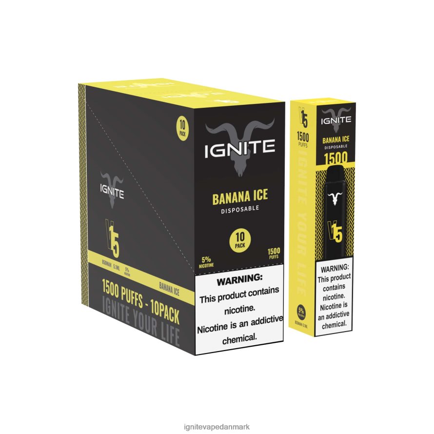 IGNITE V15 vape pen 10-pak jordbær æble vandmelon 4BPLPD104 Ignite Vape Helsingør