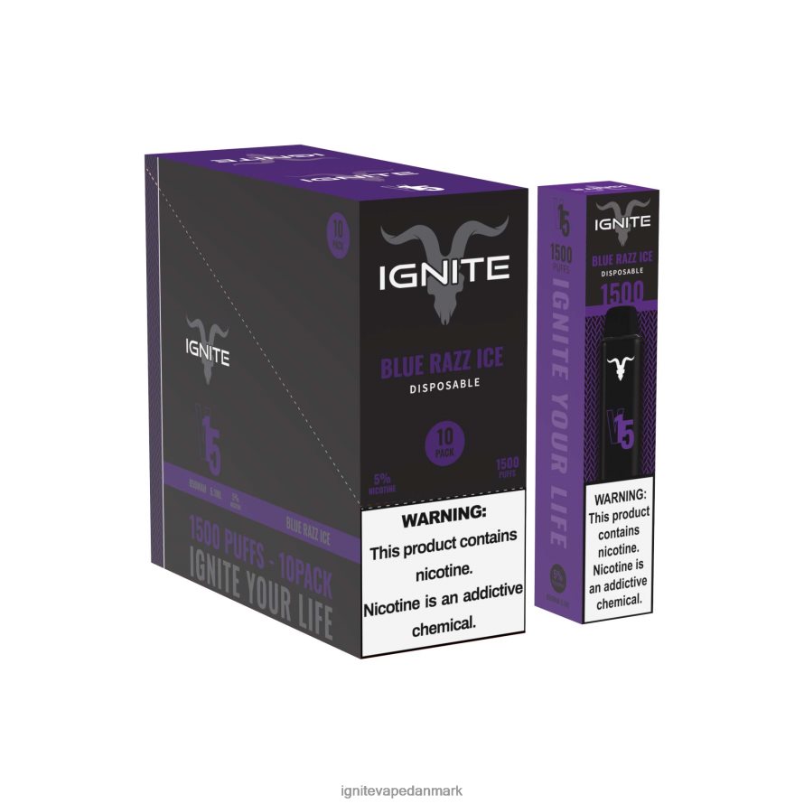 IGNITE V15 vape pen 10-pak jordbær æble vandmelon 4BPLPD104 Ignite Vape Helsingør