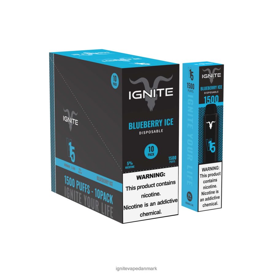 IGNITE V15 vape pen 10-pak jordbær æble vandmelon 4BPLPD104 Ignite Vape Helsingør