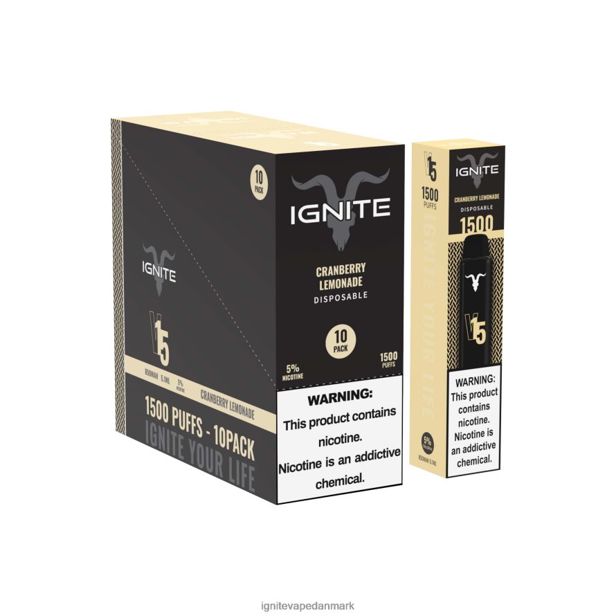 IGNITE V15 vape pen 10-pak jordbær æble vandmelon 4BPLPD104 Ignite Vape Helsingør