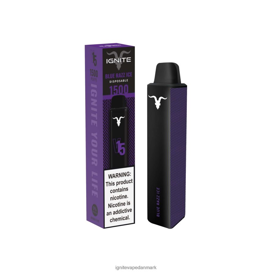 IGNITE V15 vape pen blåbæris 4BPLPD108 Ignite Disposable Vape