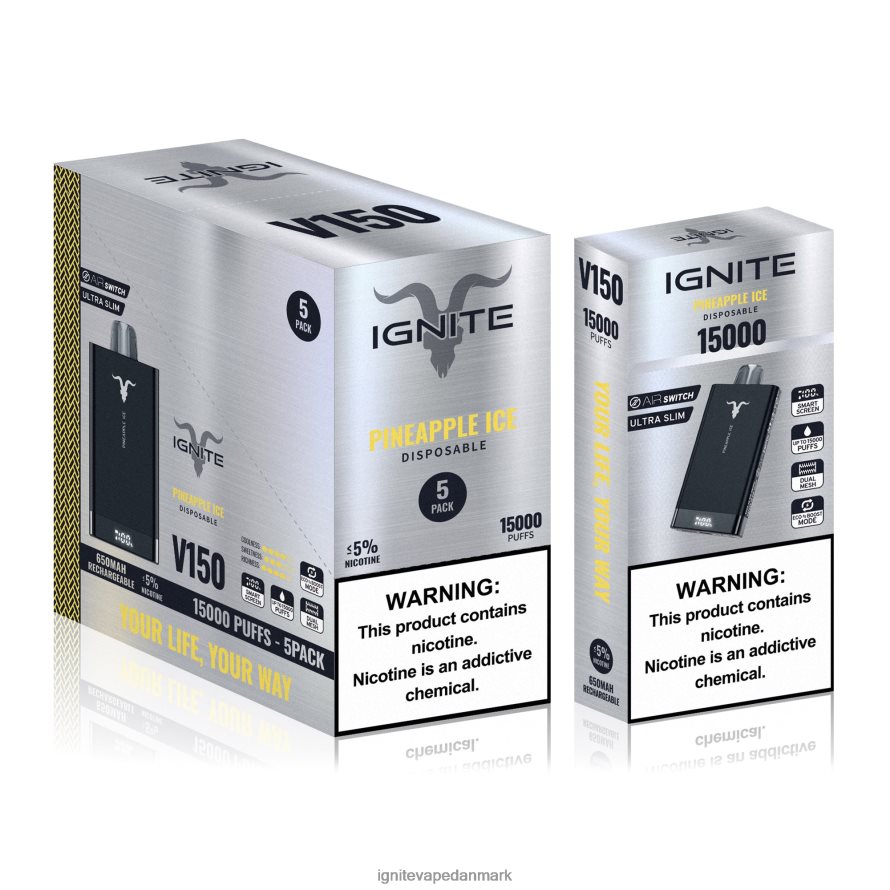 IGNITE V150 vape pen 5-pak bærsprængning 4BPLPD10 Best Ignite Flavors