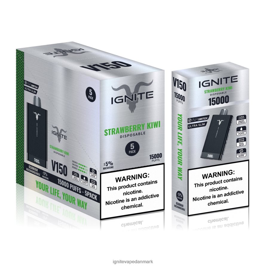 IGNITE V150 vape pen 5-pak bærsprængning 4BPLPD10 Best Ignite Flavors