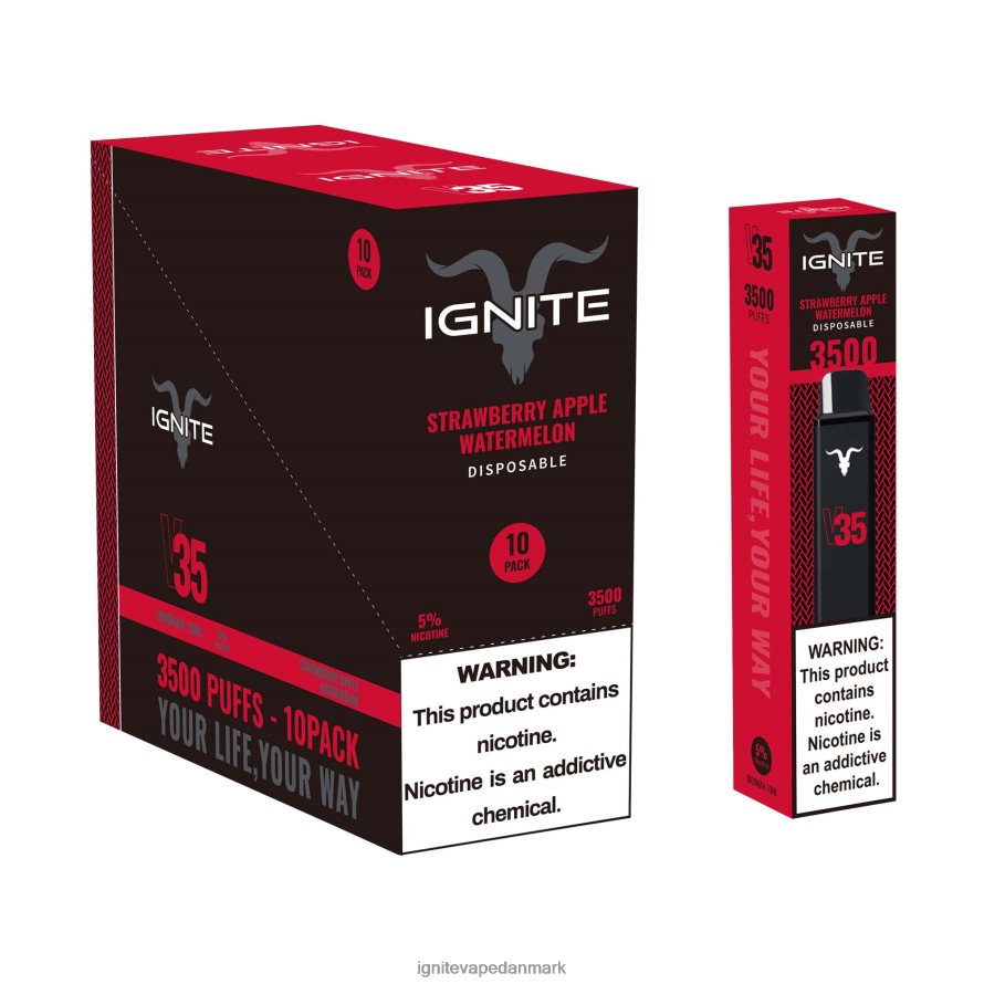 IGNITE V35 vape pen 10-pak hindbær limonade 4BPLPD125 Ignite Vape Price