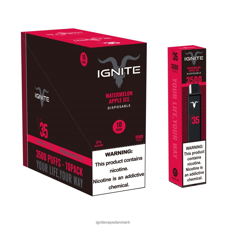 IGNITE V35 vape pen 10-pak hindbær limonade 4BPLPD125 Ignite Vape Price