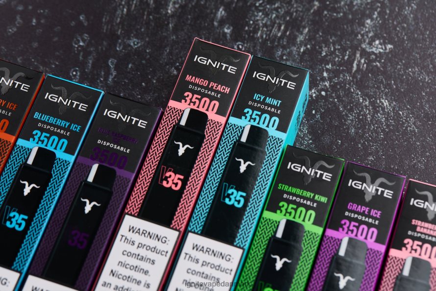 IGNITE V35 vape pen 10-pak mango fersken 4BPLPD124 Ignite Vape Helsingør