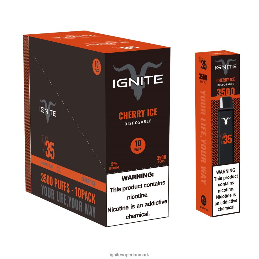 IGNITE V35 vape pen 10-pak mango fersken 4BPLPD124 Ignite Vape Helsingør