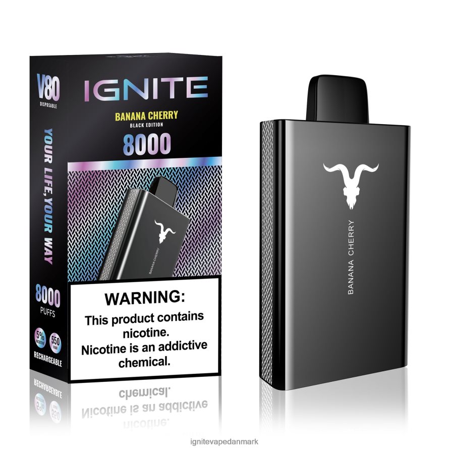 IGNITE V80 vape pen jordbær kiwi 4BPLPD51 Ignite Danmark
